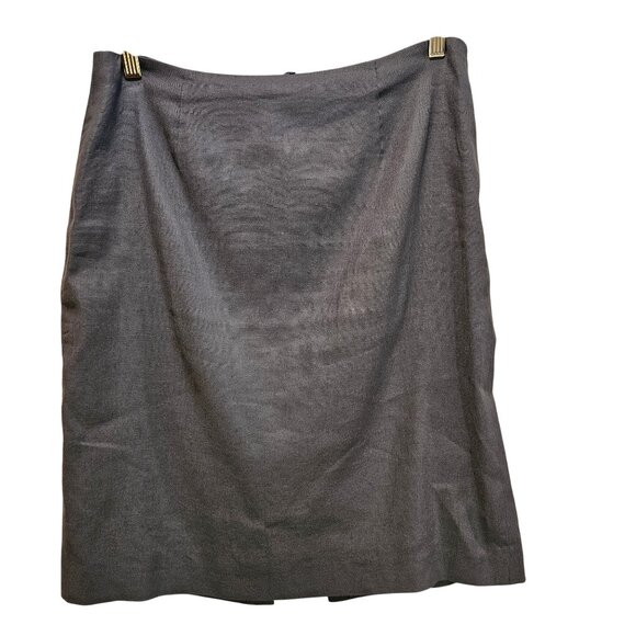 Books Brothers Womens10 Blue linen blend skirt suit lined fancy buttons notched - Picture 6 of 16